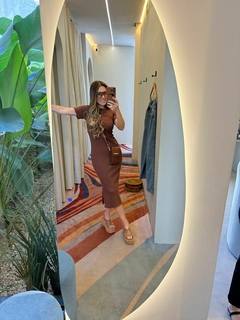 Vestido Canelado/ manga curta CS