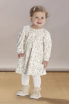 VESTIDO CANELADO FLORALZINHO C/ MEIA CALÇA DE ALGODÃO