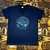 Camiseta Poliéster Azul Estampada em SILK