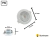 Spot Embutir 7W Dicroica Redonda 3000K Luz Amarela para Gesso ou Drywall