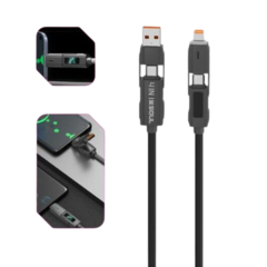 CABLE USB 4 EN 1 60W PD C/DISPLAY - NEGRO - comprar online