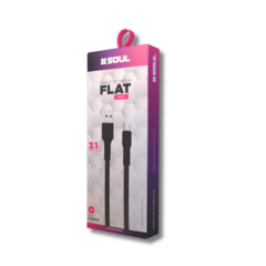 CABLE USB FLAT SOUL 3.1A 1.2M TYPE-C