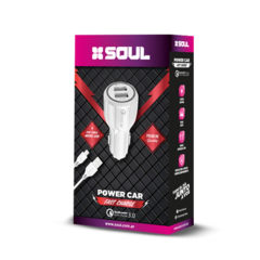 CARGADOR DE AUTO POWER CAR FAST CHARGE 3.0 TIPO - C SOUL