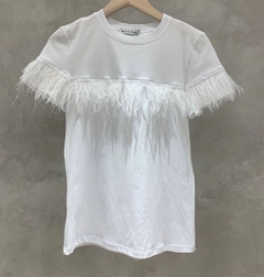 Blusa plumas na internet