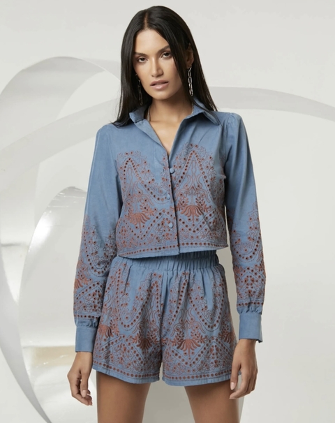 Conjunto Short Blue Jeans