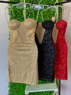 VESTIDO PAETÊ LUXO RETRÔ