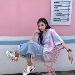 Camiseta Feminina De Manga Curta Estilo Harajuku - 2 Cores