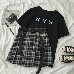 Conjunto de 2 peças Saia Plissada + Camiseta