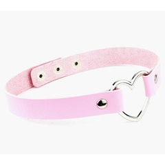 Choker Gargantilha de Couro Coração - 18 Cores - comprar online