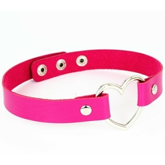 Choker Gargantilha de Couro Coração - 18 Cores - comprar online