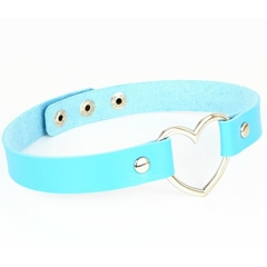 Choker Gargantilha de Couro Coração - 18 Cores
