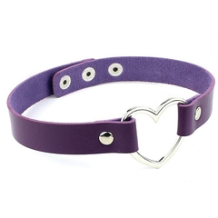Choker Gargantilha de Couro Coração - 18 Cores - loja online