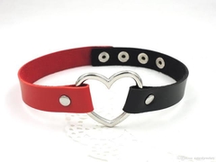 Choker Gargantilha de Couro Coração - 18 Cores - comprar online