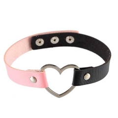 Imagem do Choker Gargantilha de Couro Coração - 18 Cores
