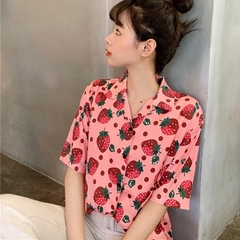 Blusa De Moranguinhos Vintage