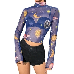 Blusa Estrelada Translúcida - comprar online