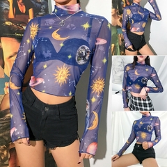 Blusa Estrelada Translúcida