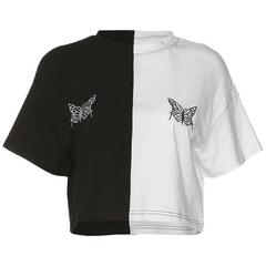 Cropped Borboleta Branca e Preta - Kawaii Ghosty