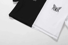 Cropped Borboleta Branca e Preta - comprar online