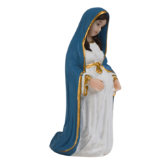 Imagem de Nossa Senhora Grávida da Doce Espera em Resina Colorida - 11cm - comprar online