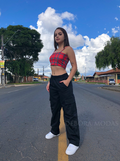 Calça cargo preta - Débora Modas