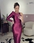 VESTIDO SUPER MIDI ACETINADA E MANGA ÚNICA na internet