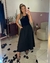 VESTIDO SUPER MIDI CANELADO + TRICOLINE - Allure Closet