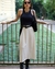 SAIA SUPER MIDI BICOLOR LINHO - Allure Closet