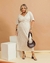 VESTIDO SUPER MIDI DE LINHO LISTRADO - comprar online