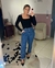 CALÇA RETA JEANS COM PREGAS - comprar online
