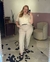CALÇA MOM EM SARJA COM CINTO - Allure Closet