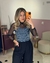 TOP CROPPED JEANS BRILHO na internet