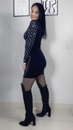 Vestido Strass suplex - Mandinha Modas