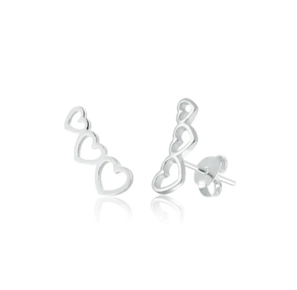 Brinco Ear cuff coração