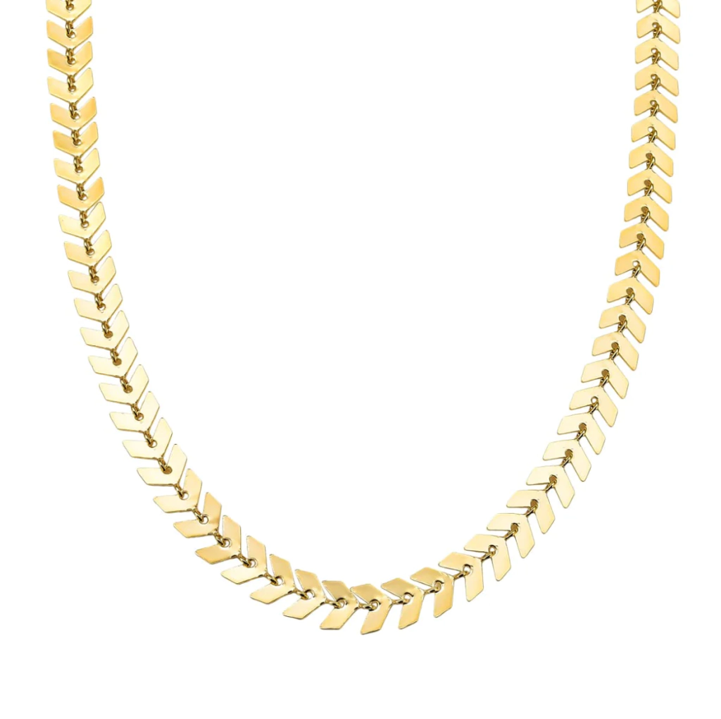 Choker escama banhada a ouro18k