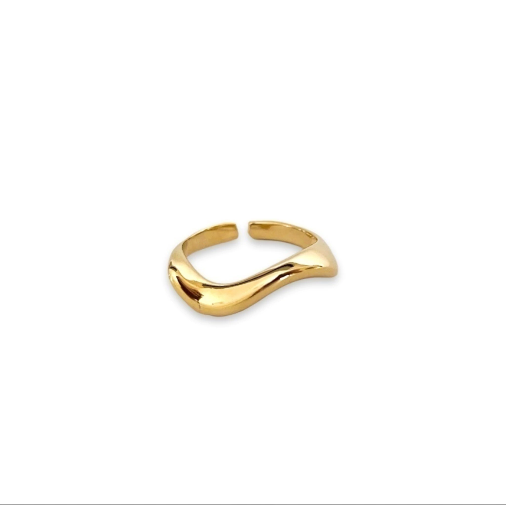 Anel Iara ajustável Banhado a ouro 18K