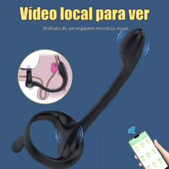 Anillo Pene 2 En 1 Plug Anal Clítoris Vibrador App Control - comprar en línea