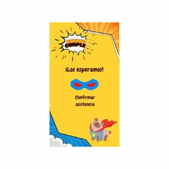 Invitación digital animada Super heroe en internet