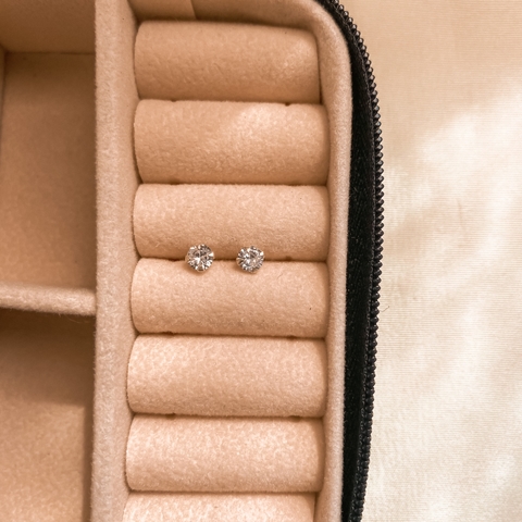 ref 174 brinco ponto de luz zircônia - prata 925