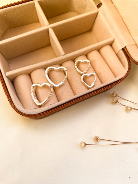 ref 60 Argolinha coração - semijoia prata