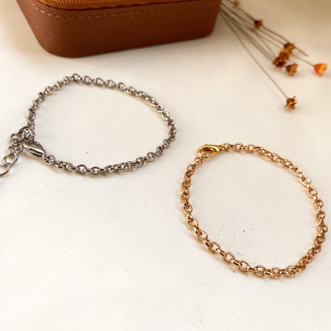 ref 240 pulseira elo português 2mm - verniz italiano ouro ou ródio