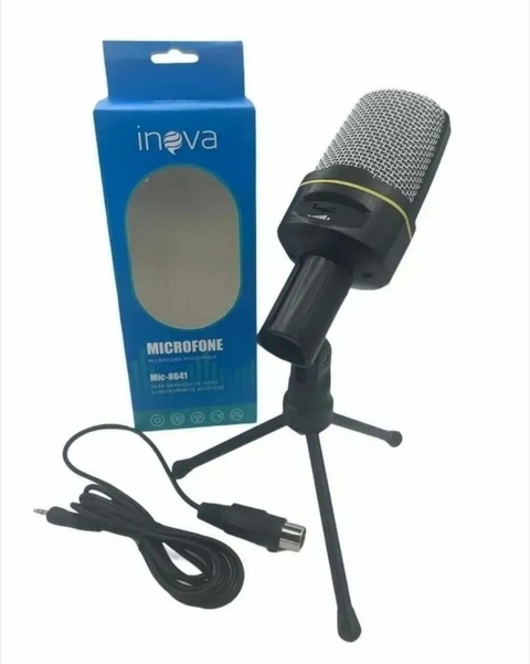 Microfone Com Tripe Condensador Inova Mic-8641