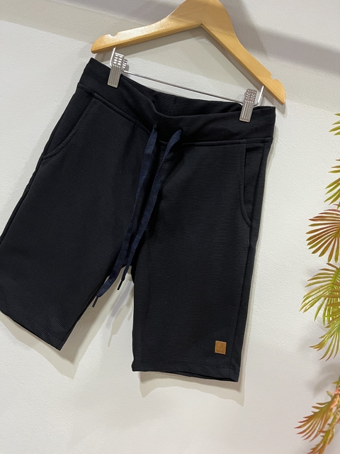 BERMUDA INF CASUAL MOLETOM PRETO - comprar online