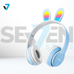 AURICULAR BLUETOOTH VINCHA CONEJO LED