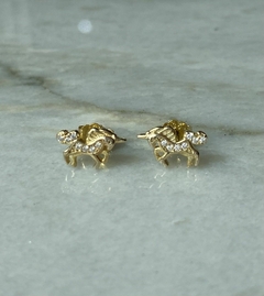 Aretes de plata unicornio