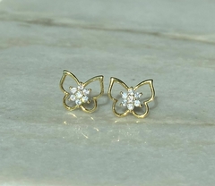 Aretes plata de mariposa