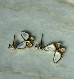 Aretes mariposa madre perla