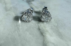 Aretes Corazón plata con zirconia en internet