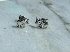 ARETES DE ELEFANTE PLATA