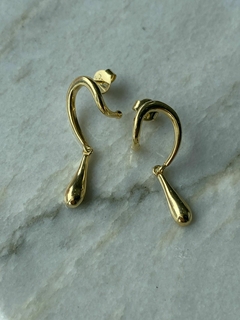 Aretes plata colgante